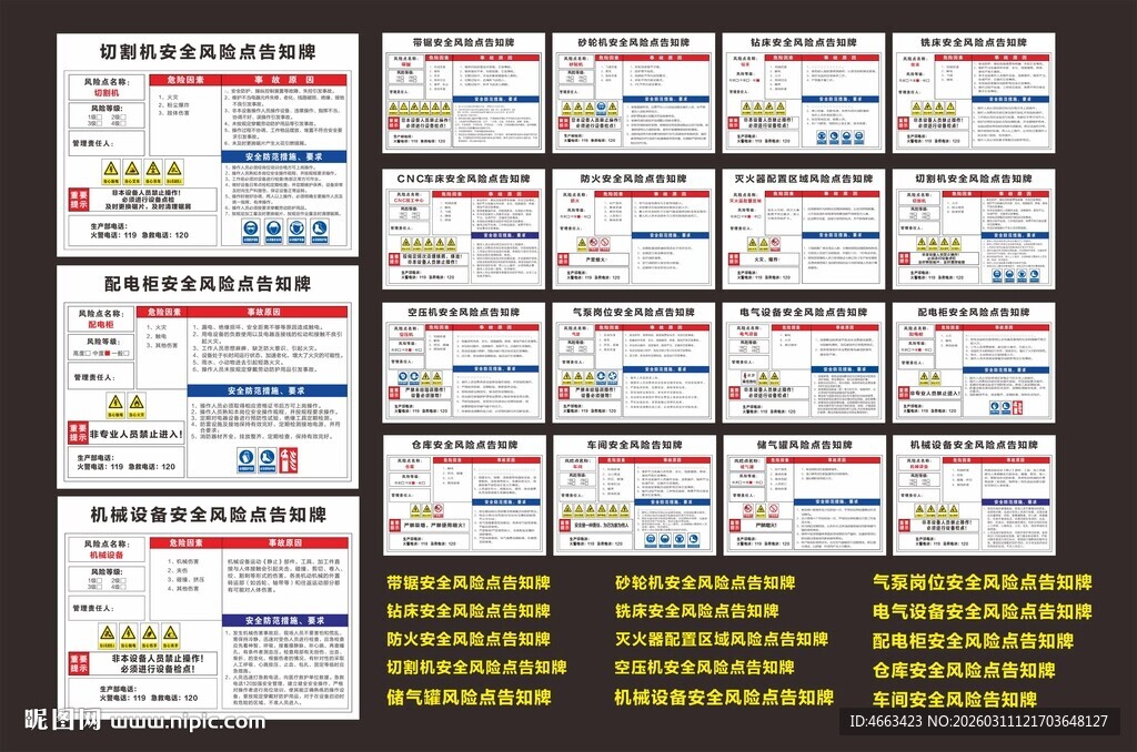 安全风险告知牌