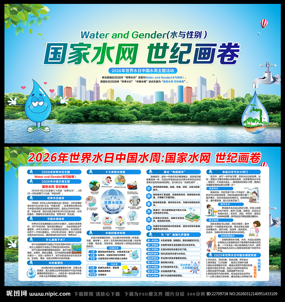 2026世界水日中国水周展板