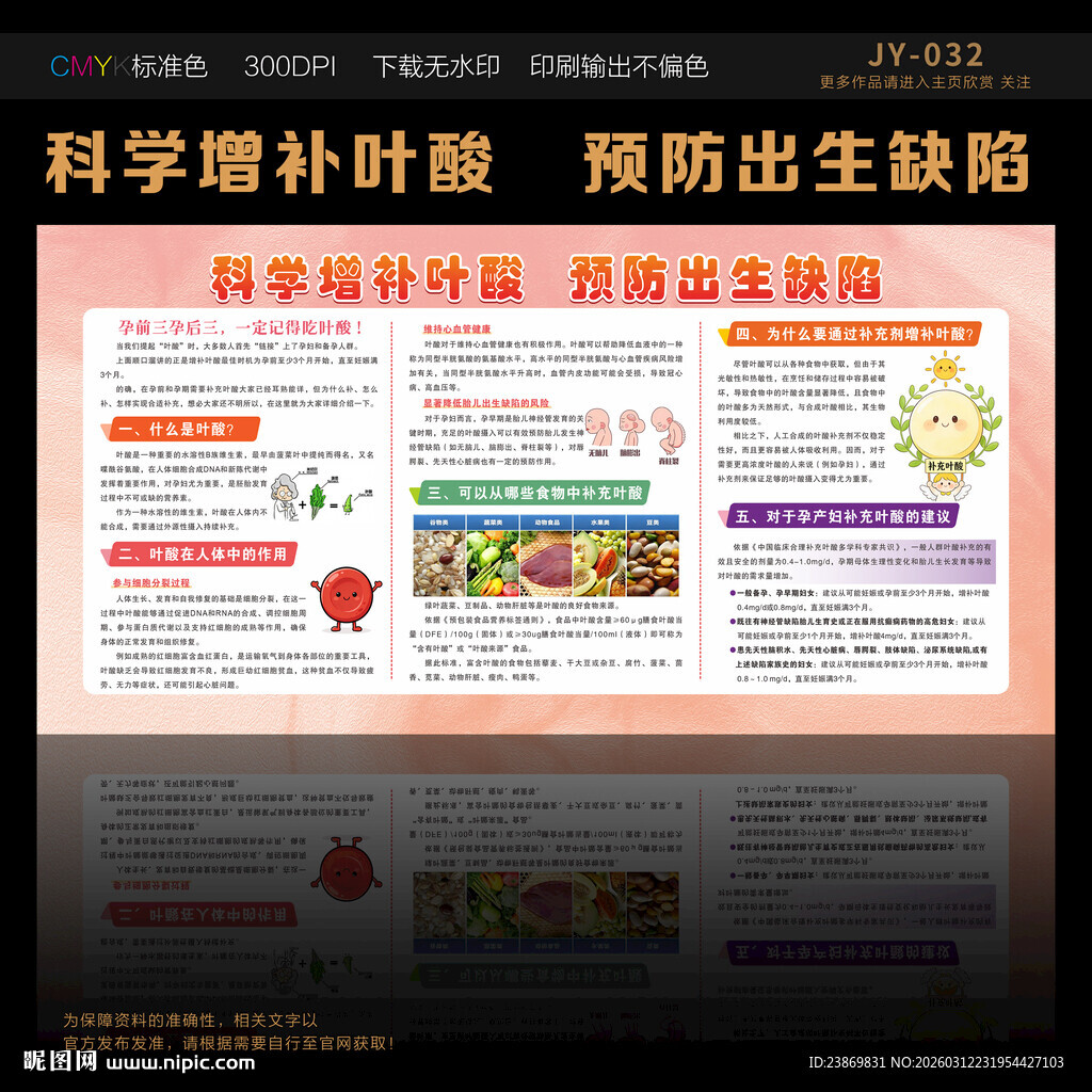 科学增补叶酸预防出生缺陷