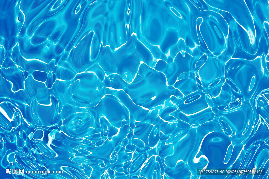 蓝色水波纹理背景