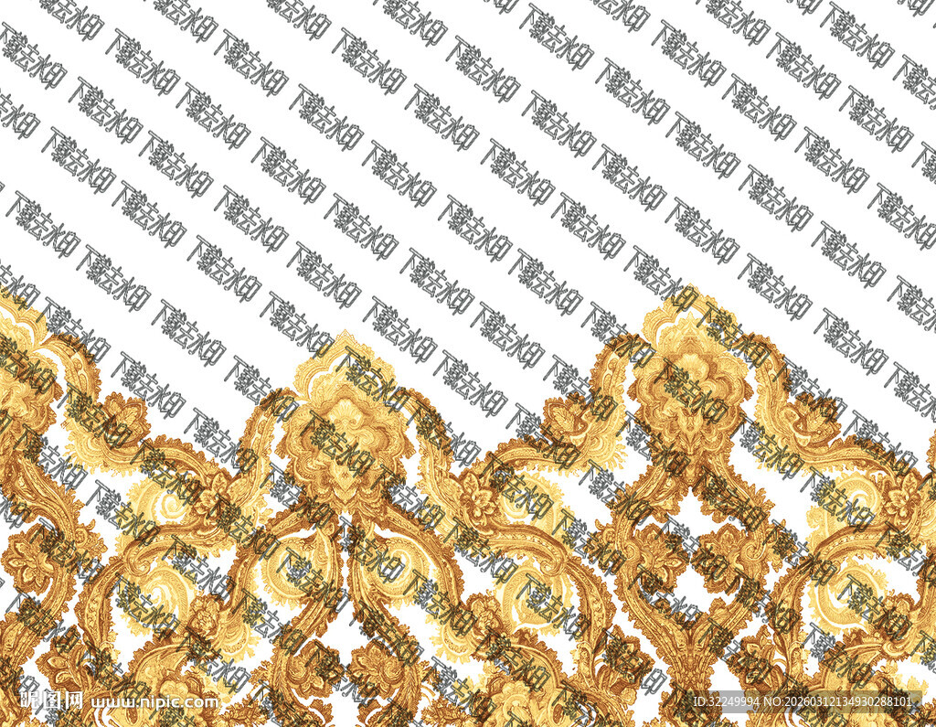 金色华丽花纹图案