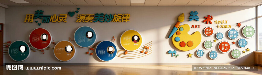 美术音乐文化墙