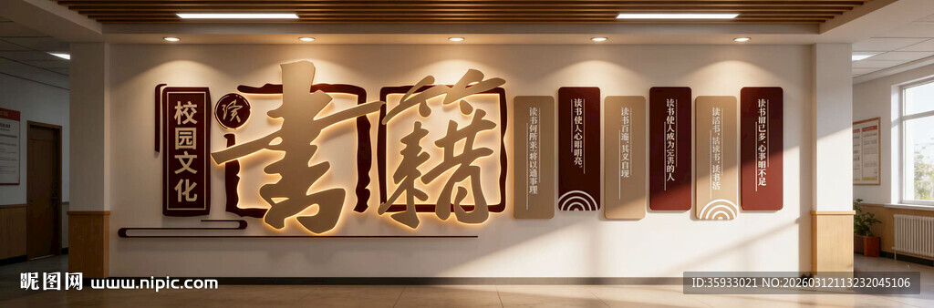 中式校园文化墙