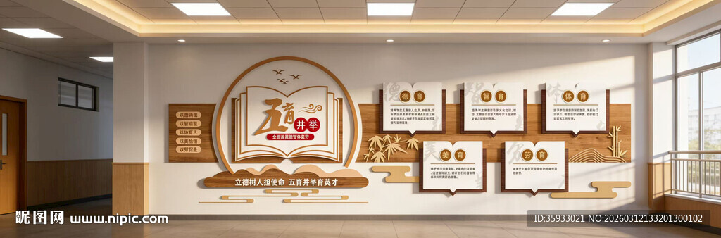 五育并举文化墙