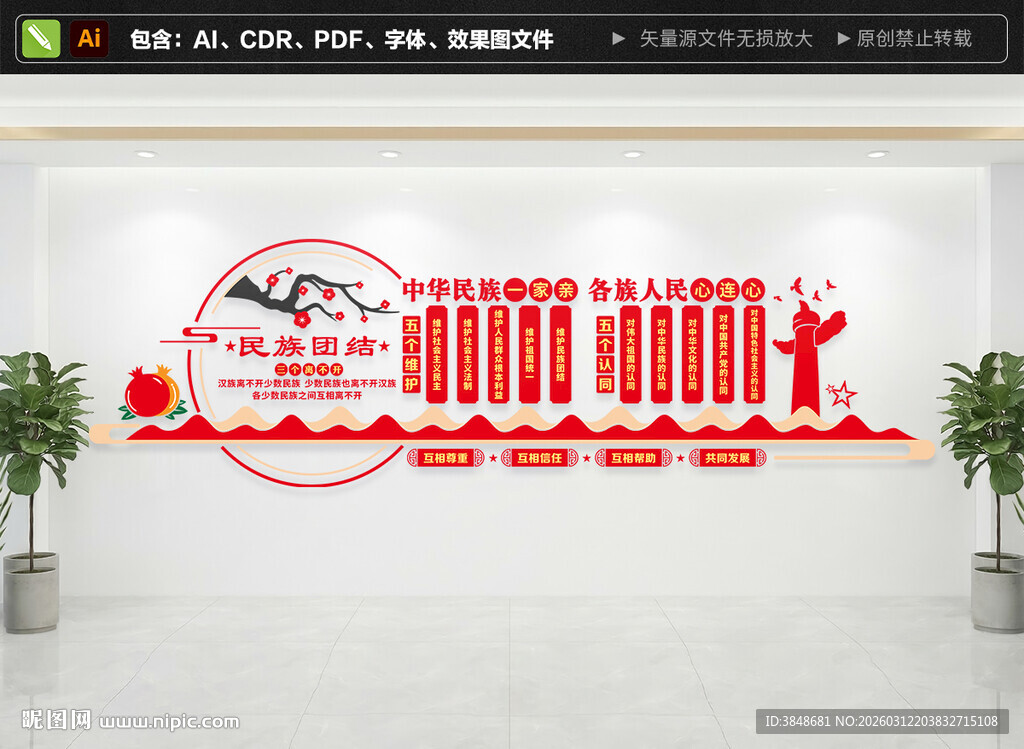 民族团结文化墙