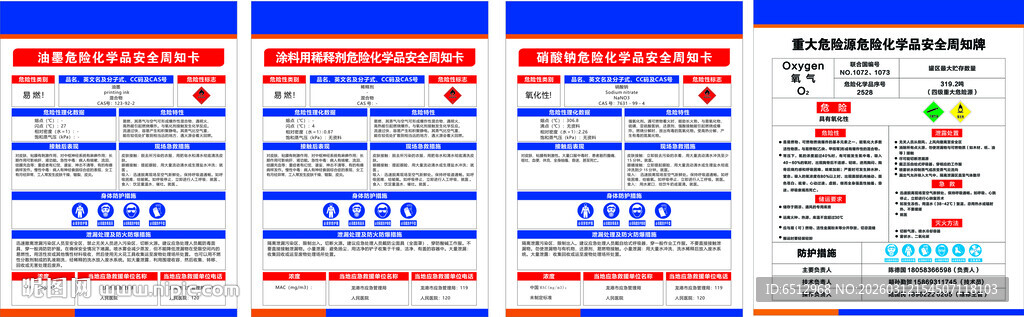 危险化学品安全周知卡图片