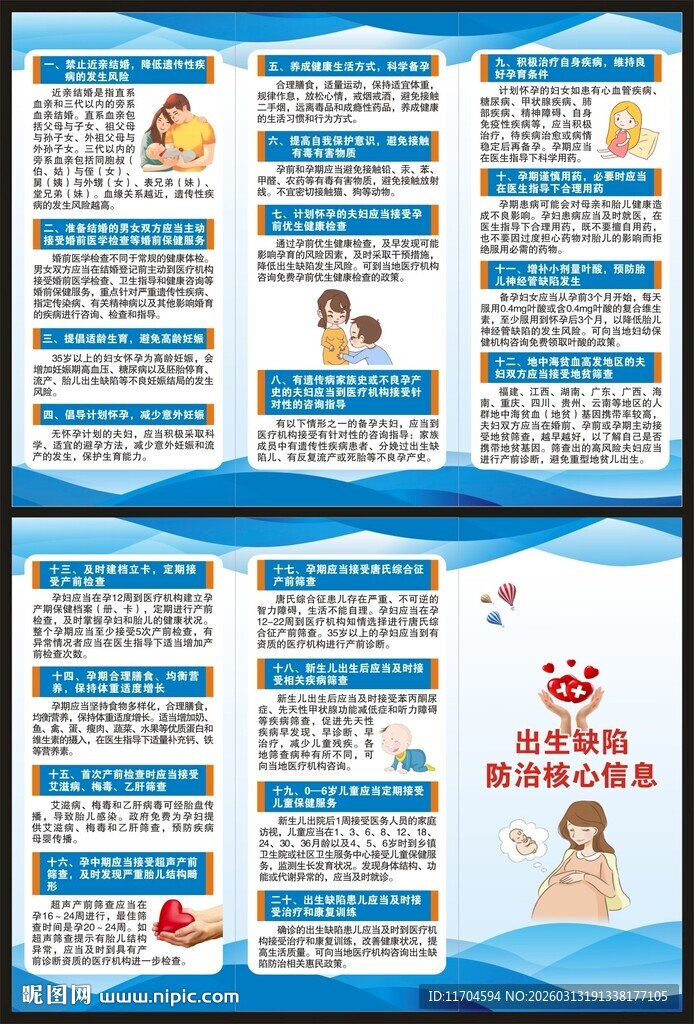 预防出生缺陷日三折页