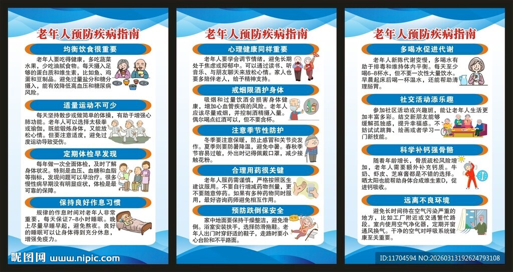 全国老年健康宣传周展板