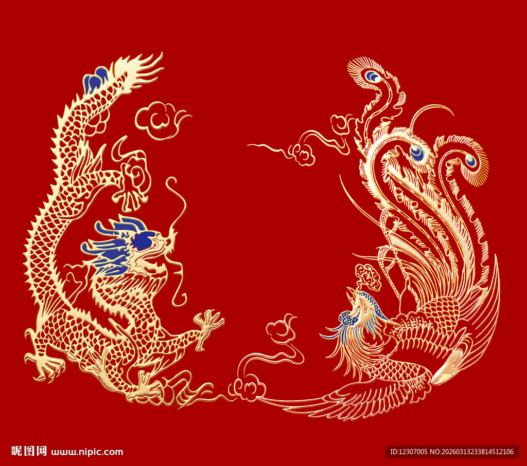 龙凤呈祥传统精美图案