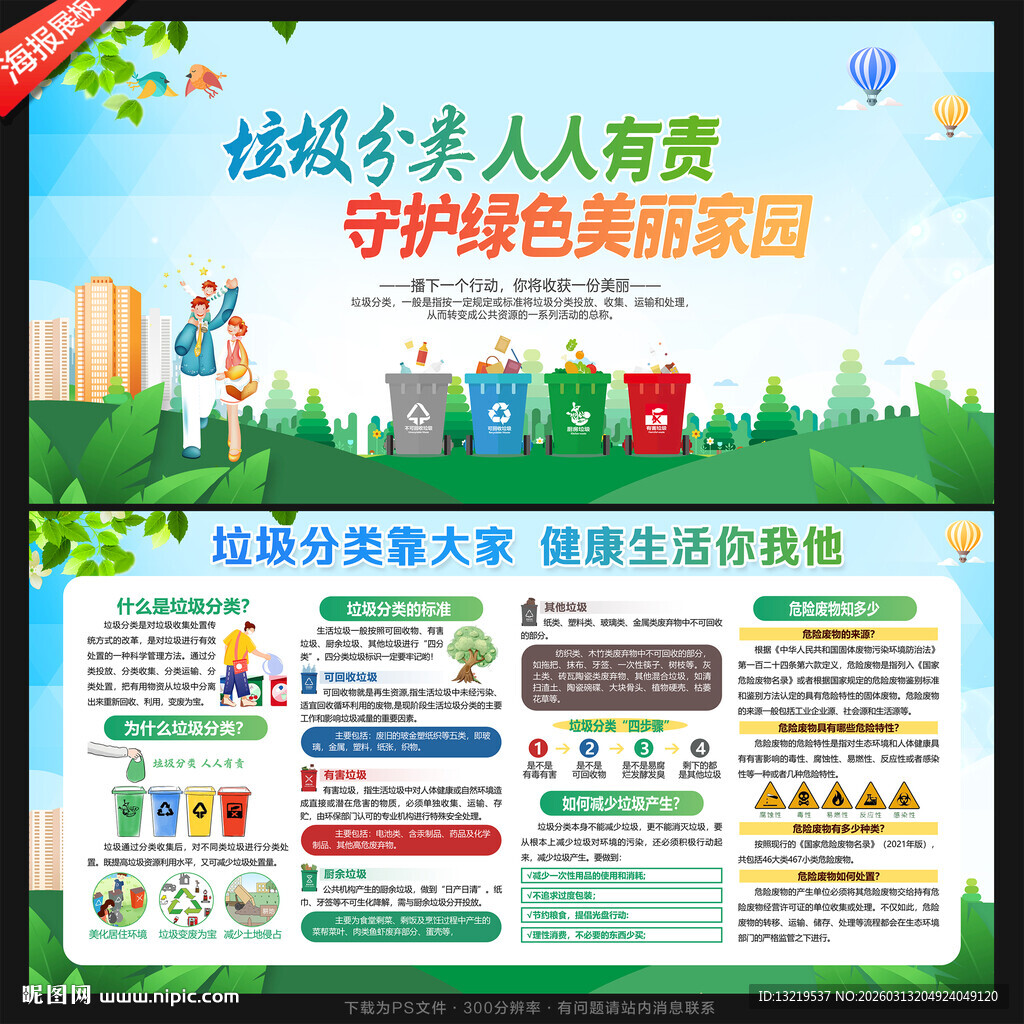 垃圾分类展板