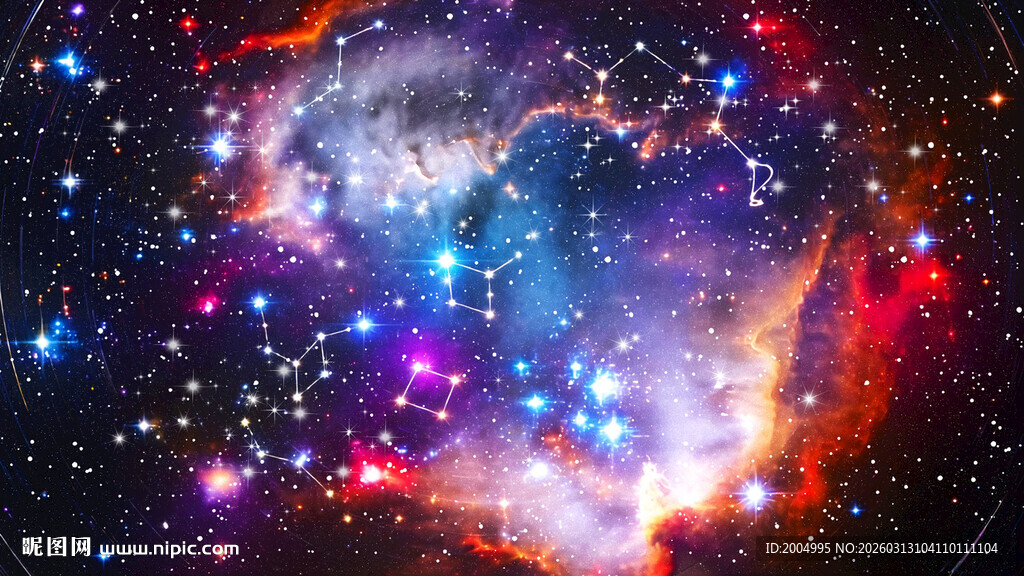 绚丽星云星空背景