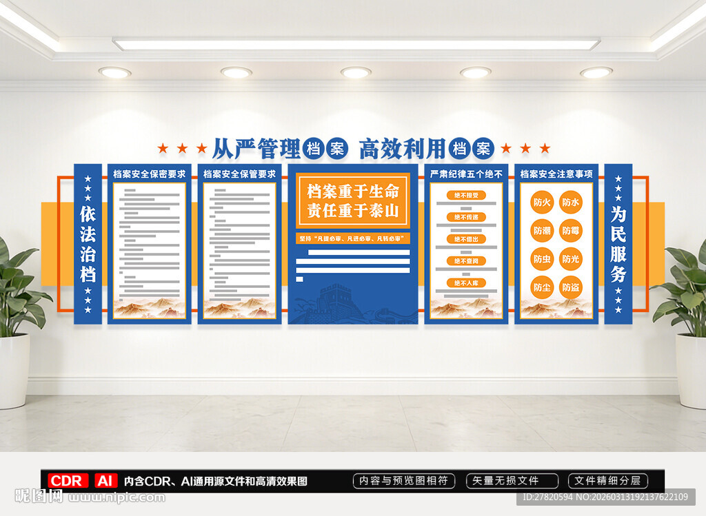 档案管理文化墙