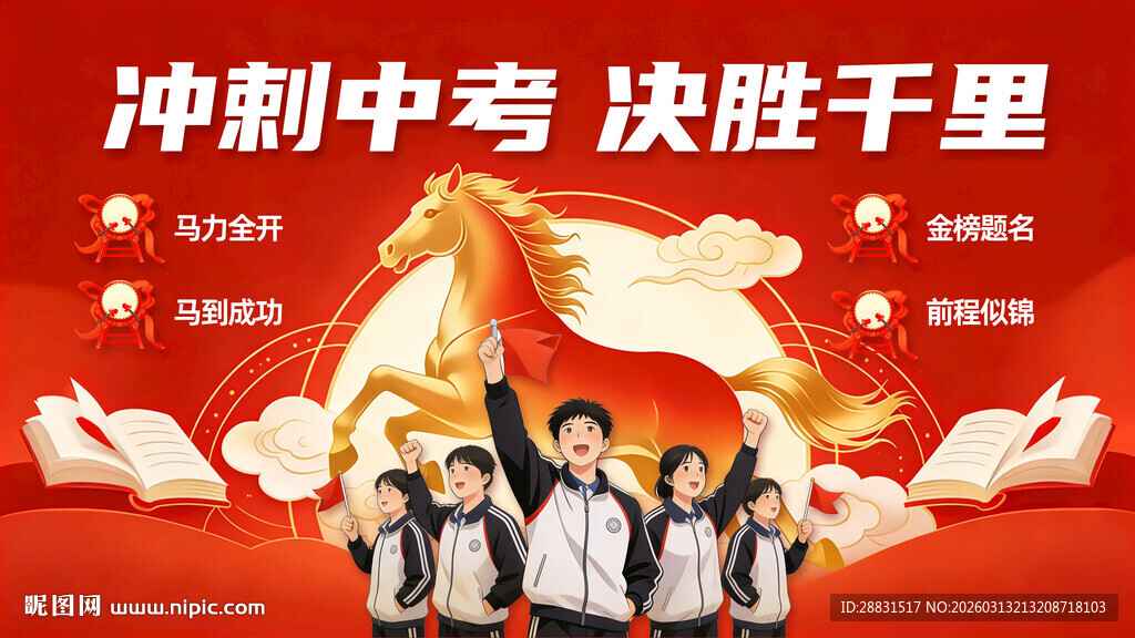 中考誓师大会舞台背景