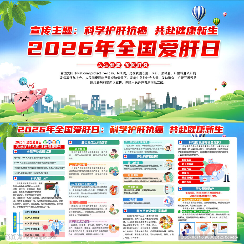 2026年全国爱肝日展板