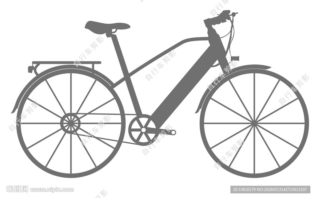 自行车剪影