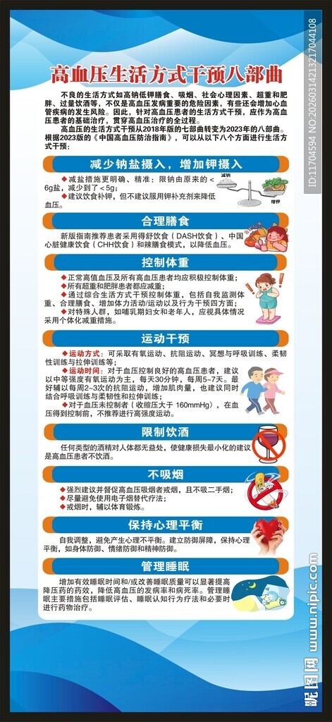 全国高血压日展架