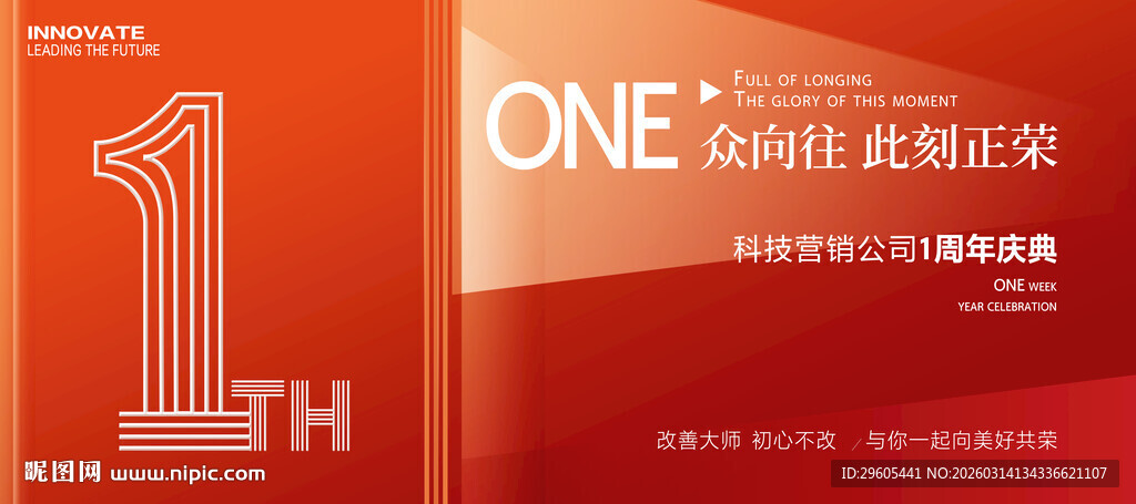 1周年庆展板