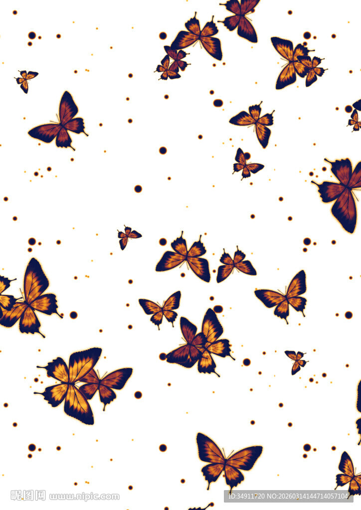 飞舞的多彩蝴蝶图案