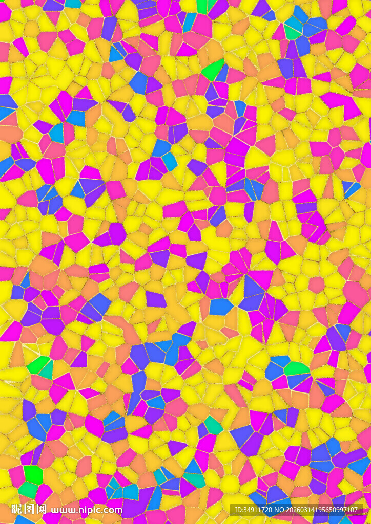 多彩不规则色块抽象图案