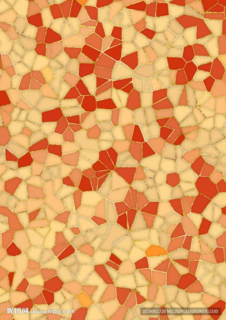 橙红色碎块马赛克纹理