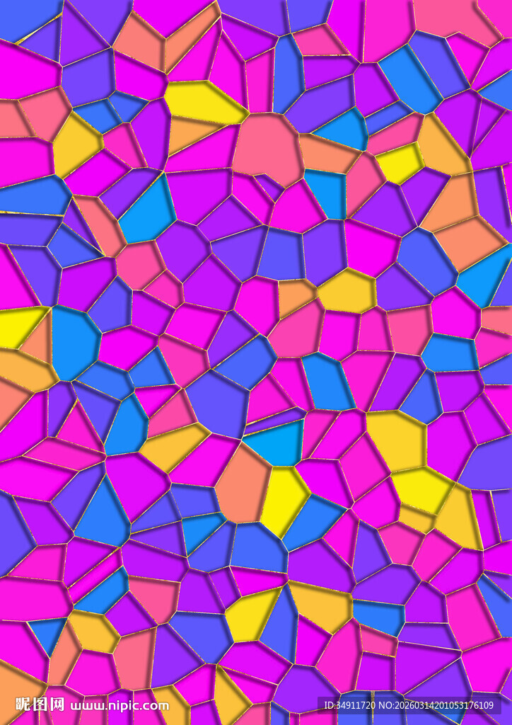 多彩马赛克几何图案背景