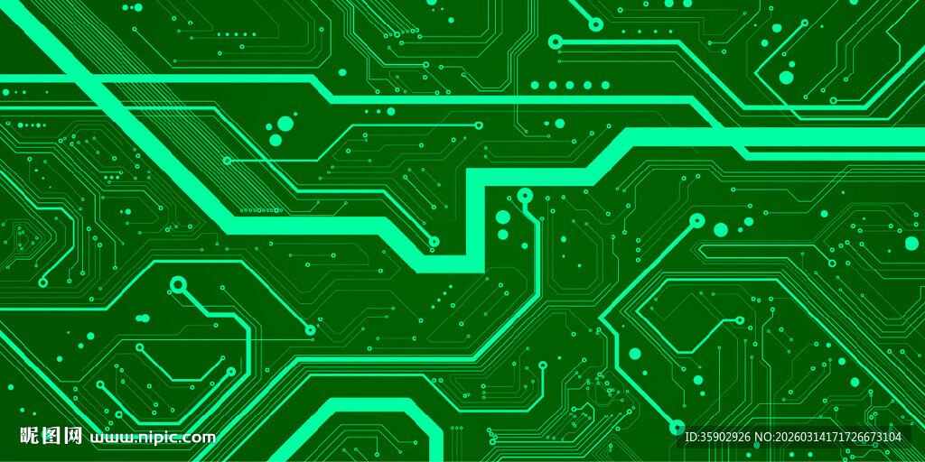 绿色电路板纹理背景