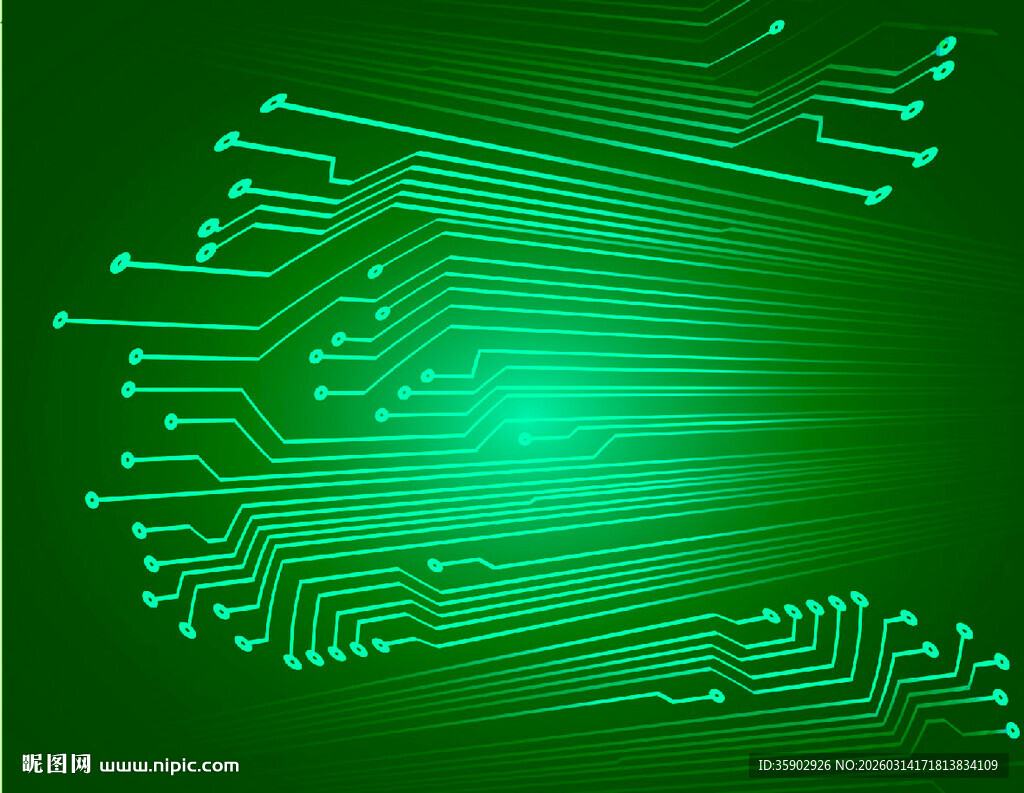 绿色科技感电路板图案