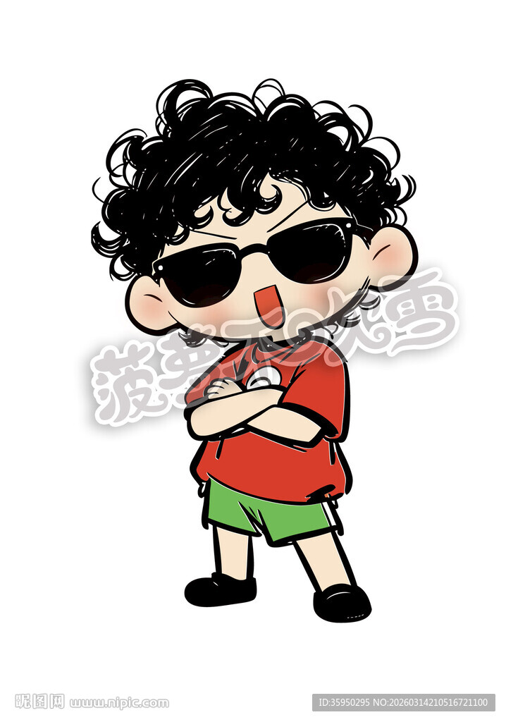 酷帅卡通男孩