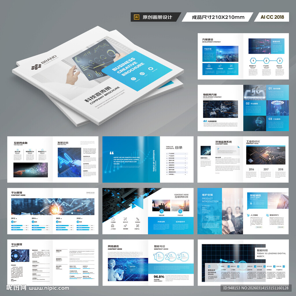 方形大数据画册