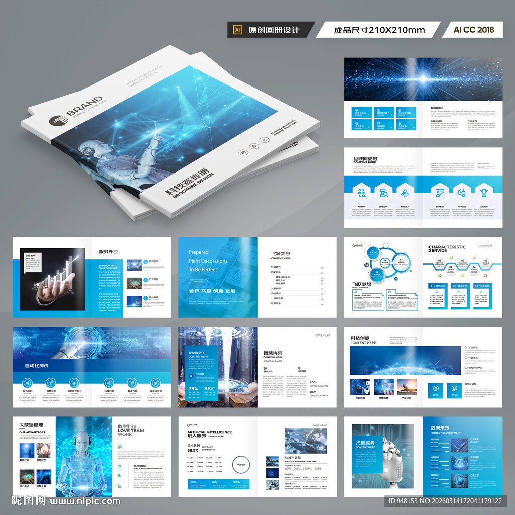 方形大数据画册