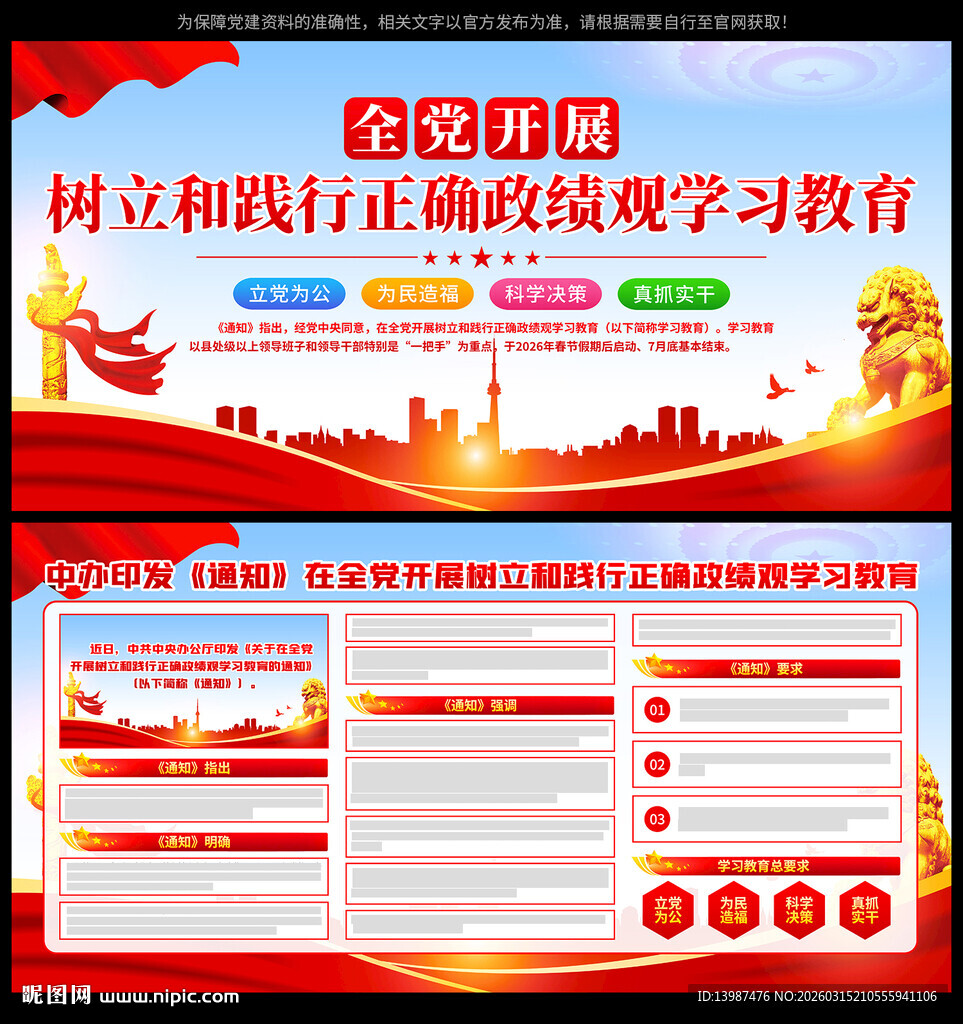 树立和践行正确政绩观展板