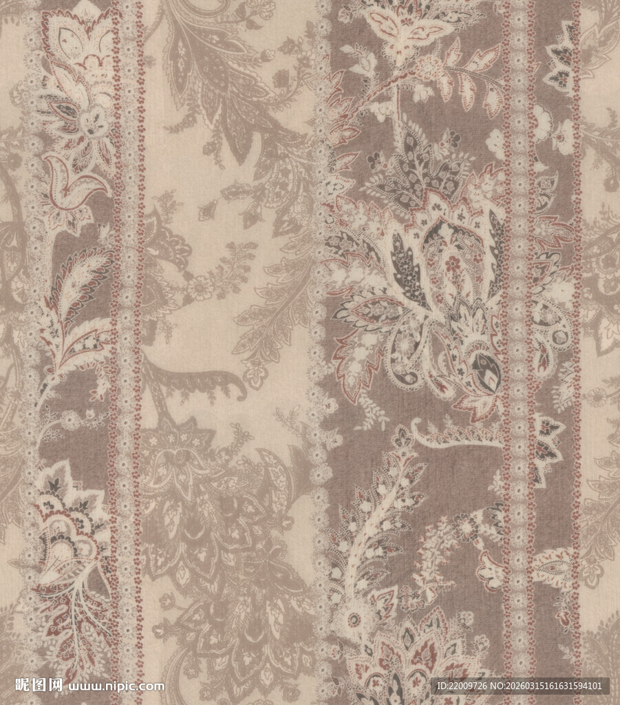 复古植物动物花纹装饰布