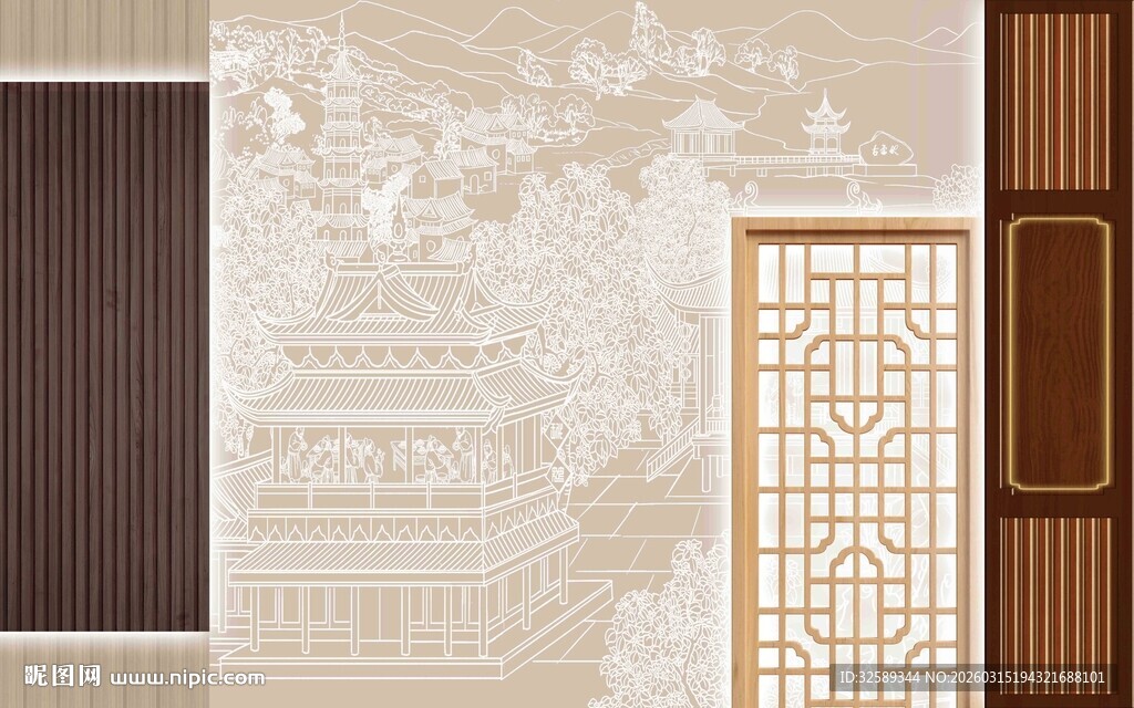 中式装饰元素组合展示