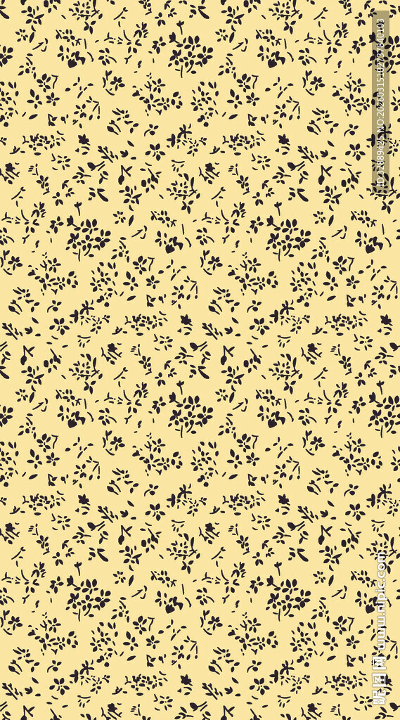 黄色碎花图案背景纹理