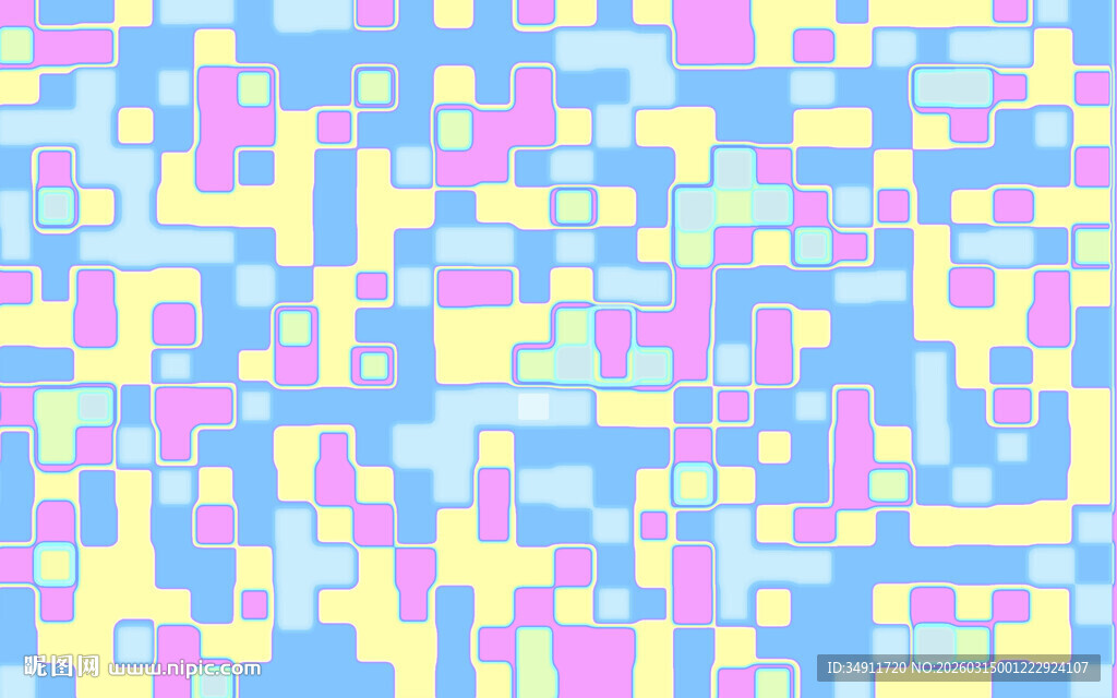 多彩方块几何图案背景