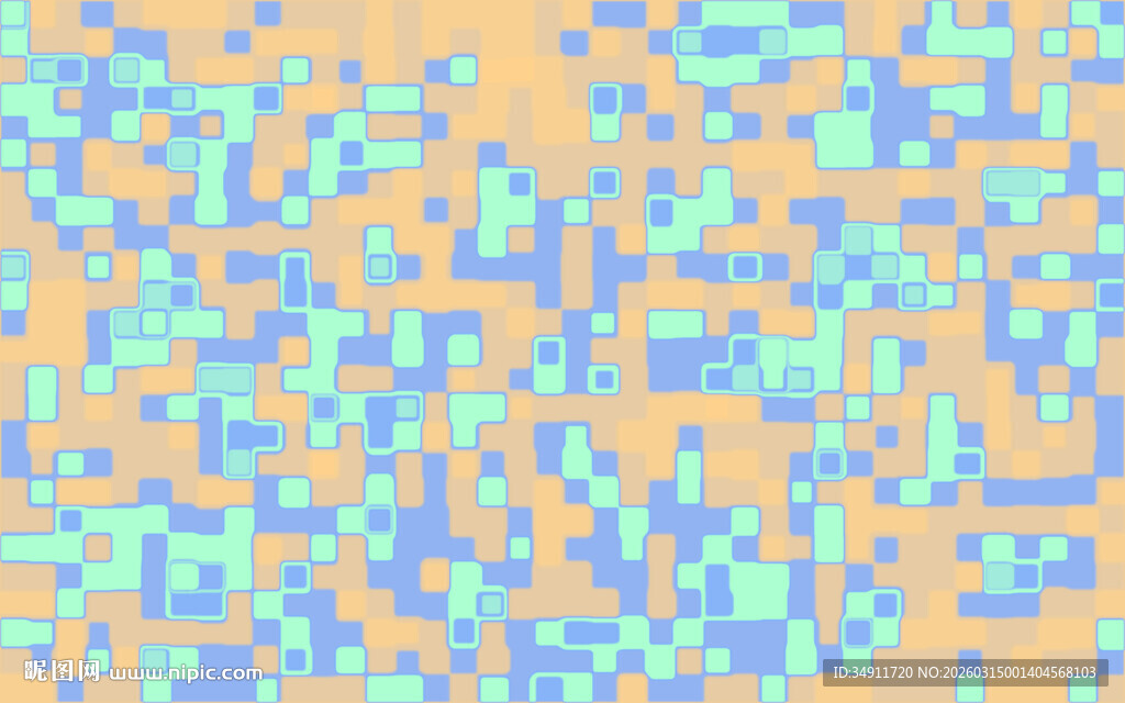 多彩像素风几何图案背景