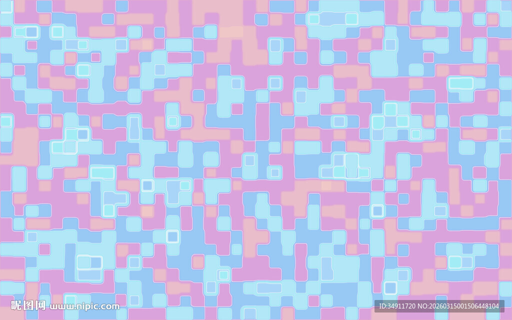 蓝粉几何图案背景图