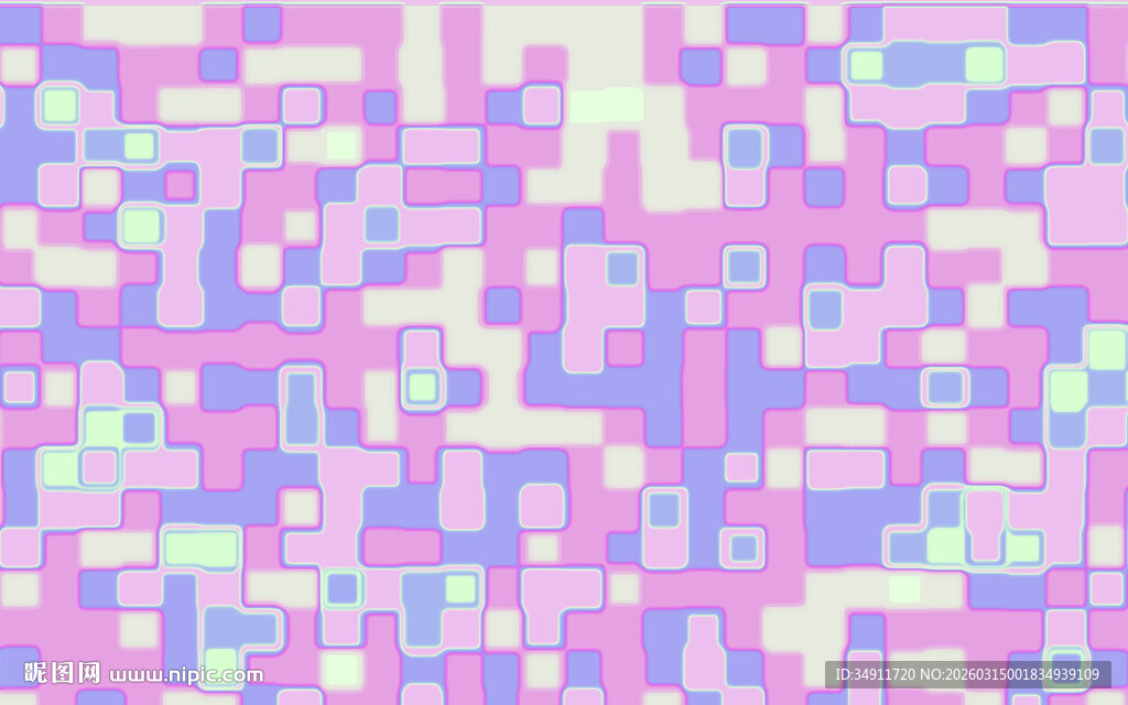 梦幻粉紫像素马赛克图案