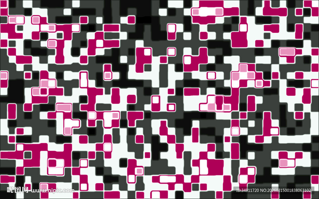 像素风多彩方块图案