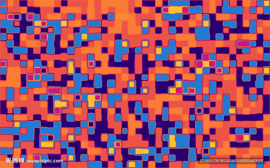 多彩像素图案背景