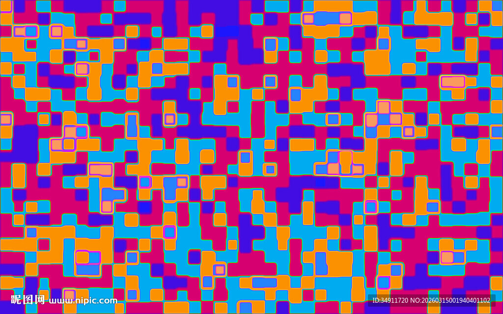 多彩像素马赛克图案