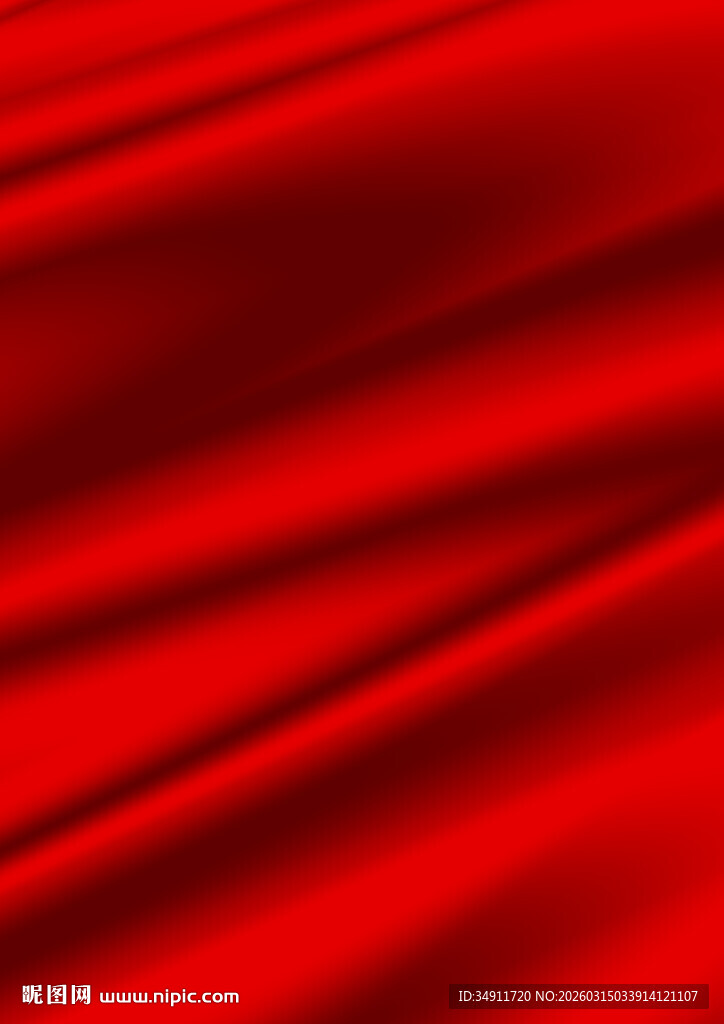红色绸缎纹理特写