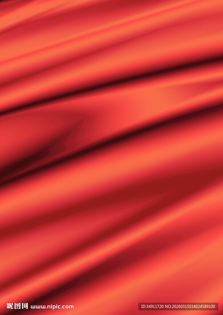红色绸缎纹理特写