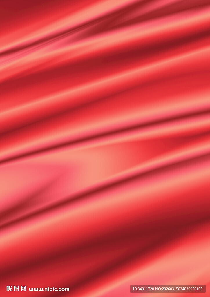 红色绸缎纹理特写