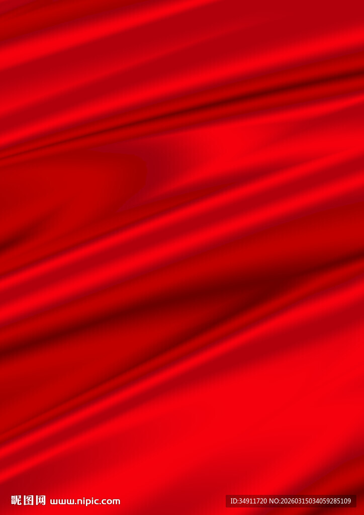 红色丝绸纹理特写