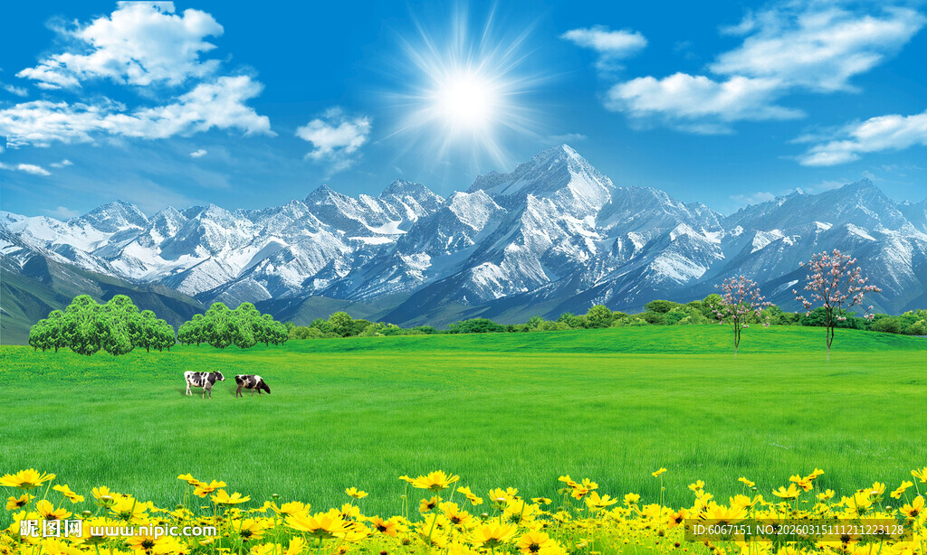 蓝天白云大草原