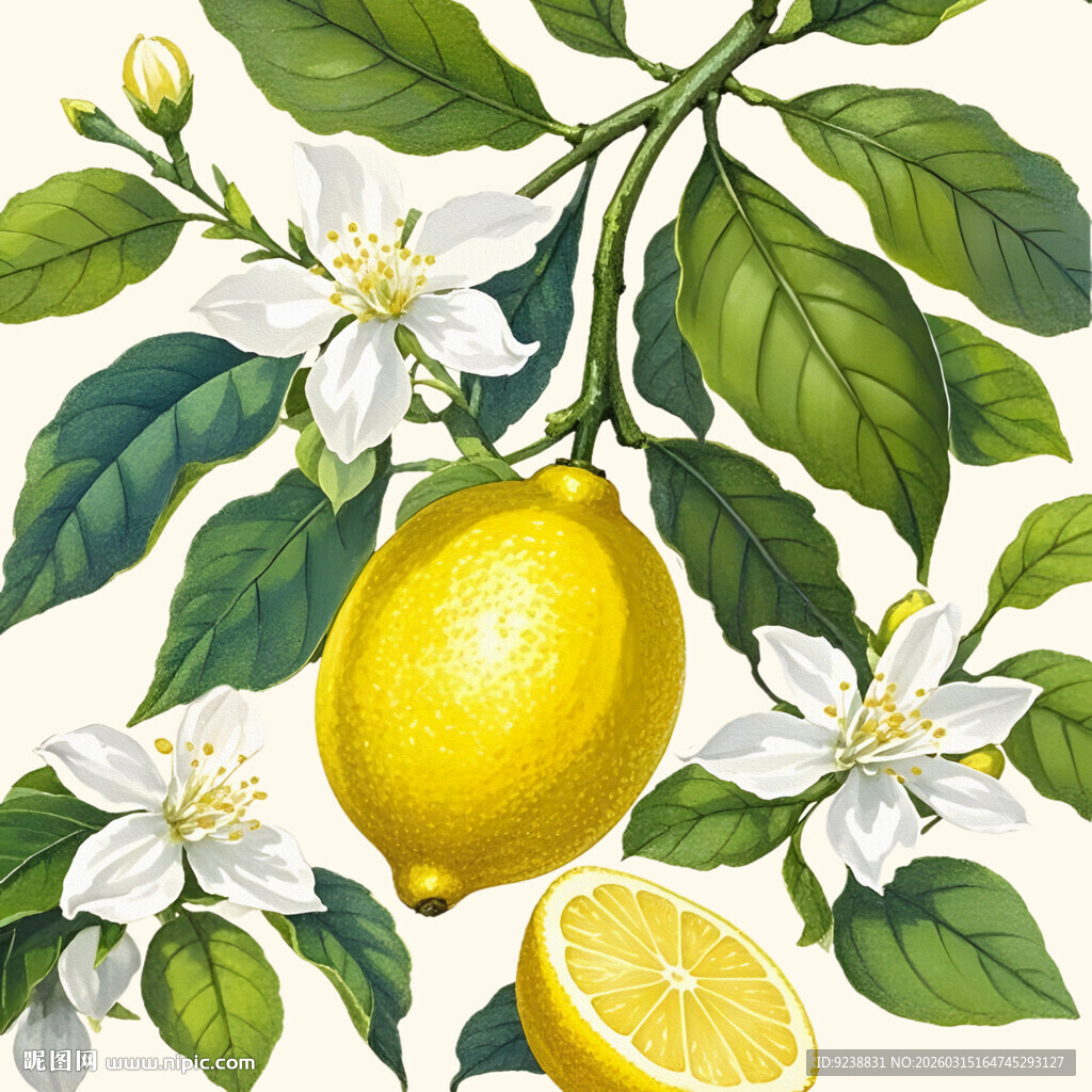 柠檬底纹图案