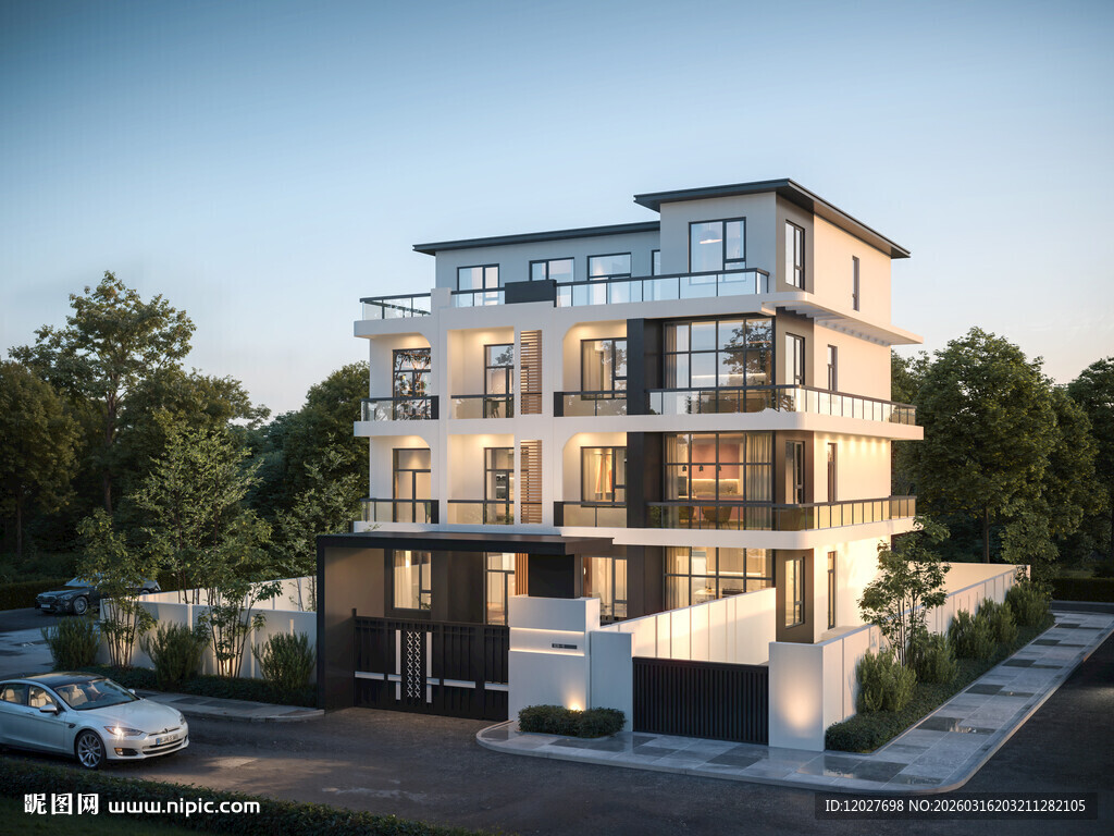 现代风格多层豪华住宅效果图设计