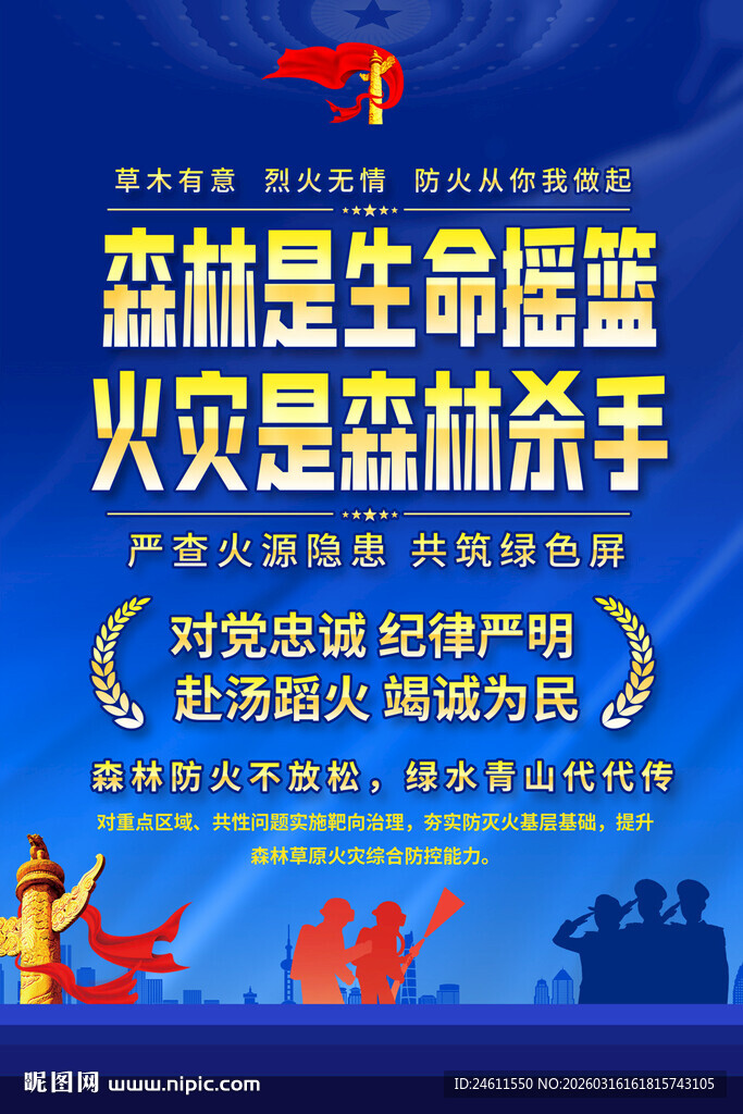 森林火灾防范宣传海报