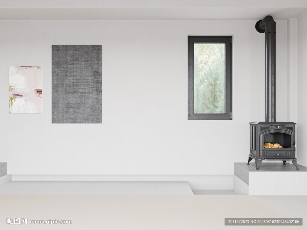 极简小景墙布壁画室内背景墙场景